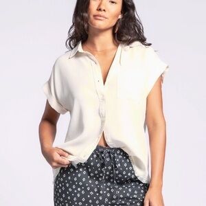 Thread & Supply White Tencel Button Up XS